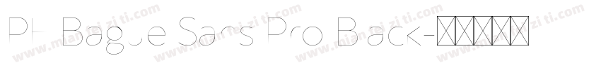 PF Bague Sans Pro Black字体转换